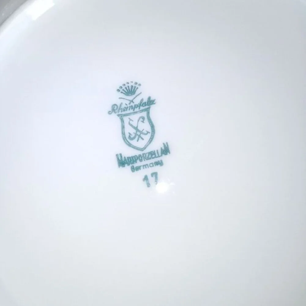 RHEINPFALZ HARTPORZELLAN: 12 porcelain soup plates - Picture 4 of 4